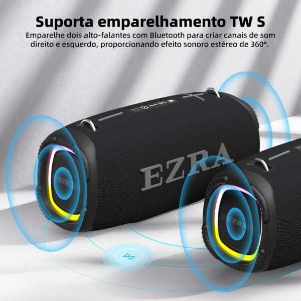 Caixa de som EZRA D09 - Bluetooth a prova de água IPX6 - Image 5