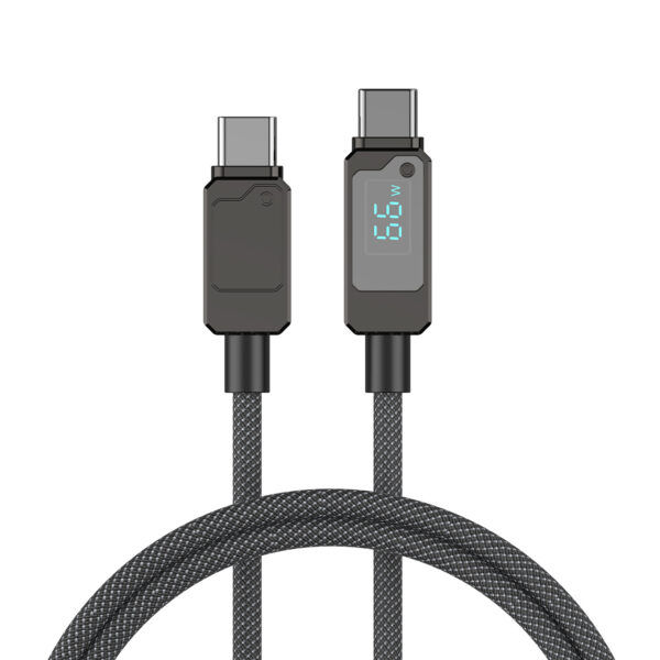 Cabo de Carregamento EZ-W54 com LED – Material PVC e Revestimento Trançado - Image 4