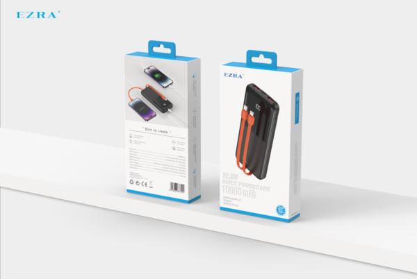 Power Bank EZ-S27 10.000mAh com Cabos Acoplados - Image 3