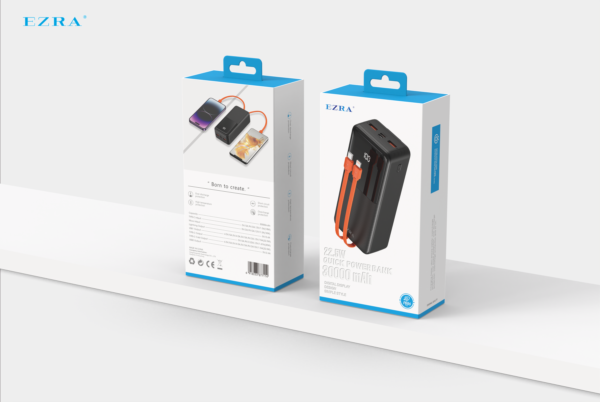 Power Bank EZ-S29 20.000mAh com Cabos Acoplados - Image 3